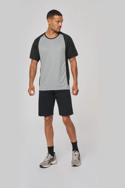 T-shirt de sport bicolore manches courtes unisexe – Image 14