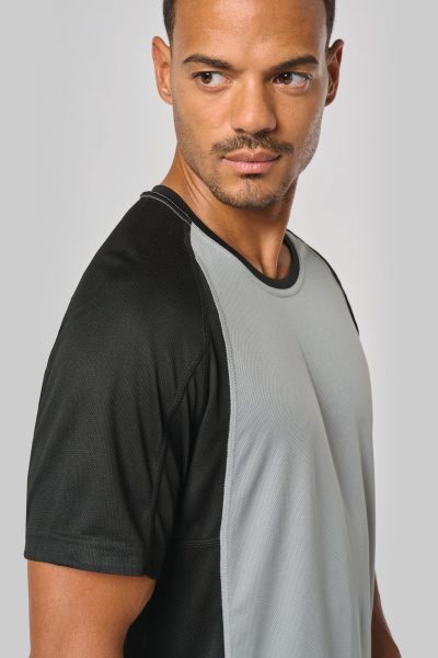T-shirt de sport bicolore manches courtes unisexe – Image 15