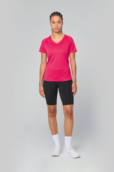 T-shirt de sport manches courtes col v femme – Image 3