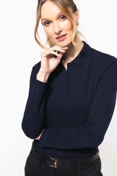 Polo Supima® manches longues femme – Image 4
