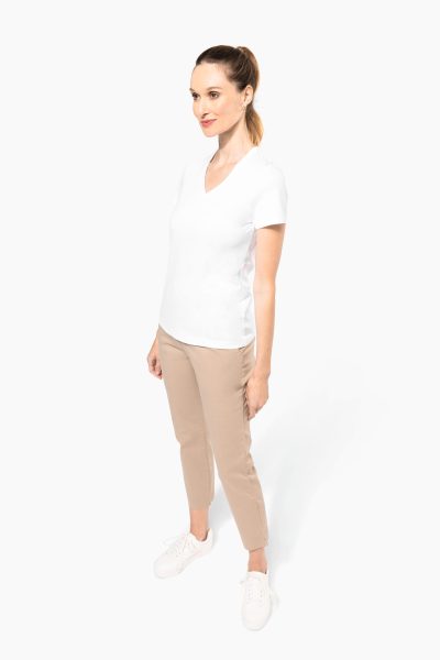 T-shirt Supima® col V manches courtes femme – Image 5