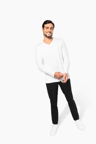 T-shirt Supima® col V manches longues homme – Image 5