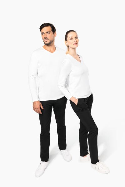 T-shirt Supima® col V manches longues femme – Image 8