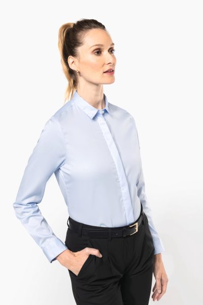 Chemise twill manches longues femme – Image 3