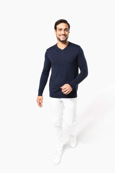 Pull Mérinos col V homme – Image 4