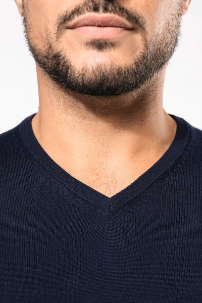 Pull Mérinos col V homme – Image 6