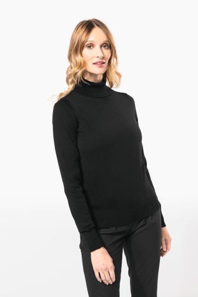 Pull Mérinos col roulé femme – Image 3