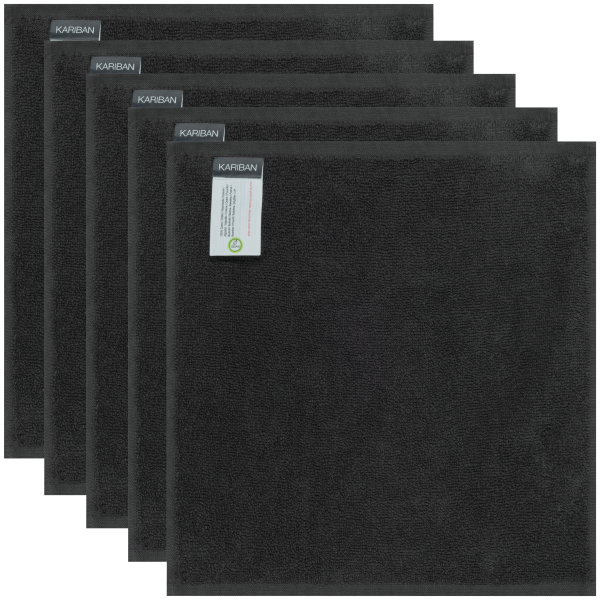 Serviettes d'invité 30 x 30 cm - Lot de 5 serviettes – Image 7