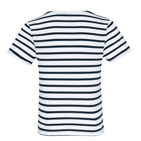 T-shirt rayé marin avec poche manches courtes enfant – Image 14