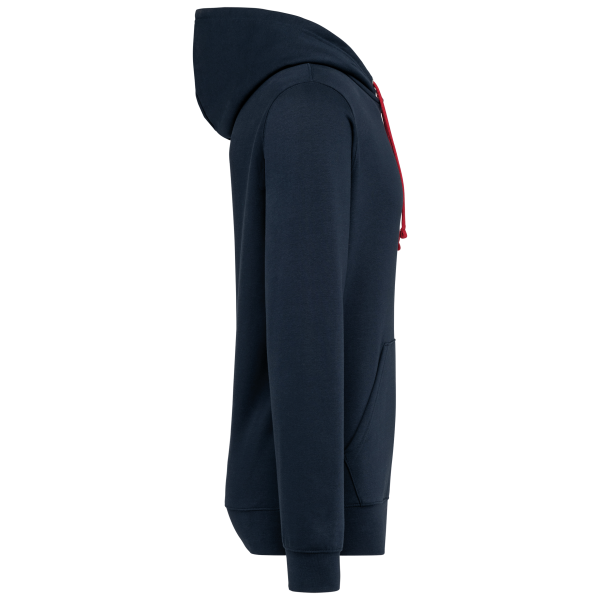 Sweat-shirt à capuche contrastée à motifs unisexe – Image 19