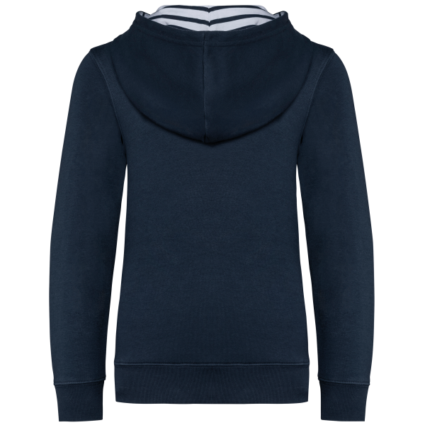 Sweat-shirt à capuche contrastée à motifs enfant unisexe – Image 21