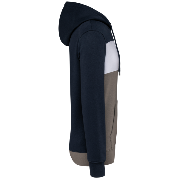 Sweat-shirt tricolore à capuche unisexe – Image 14