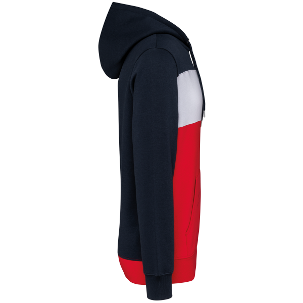 Sweat-shirt tricolore à capuche unisexe – Image 16