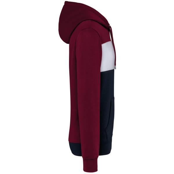 Sweat-shirt tricolore à capuche unisexe – Image 18
