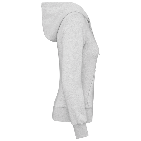 Sweat-shirt écoresponsable zippé à capuche femme – Image 13