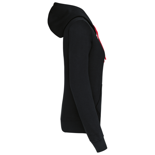 Sweat-shirt zippé capuche contrastée femme – Image 12