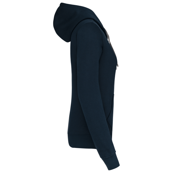 Sweat-shirt zippé capuche contrastée femme – Image 16