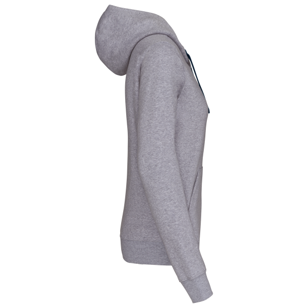 Sweat-shirt zippé capuche contrastée femme – Image 18