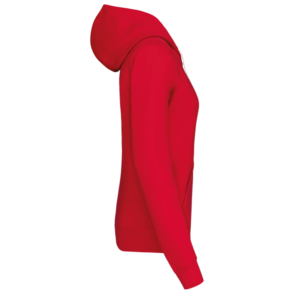 Sweat-shirt zippé capuche contrastée femme – Image 20