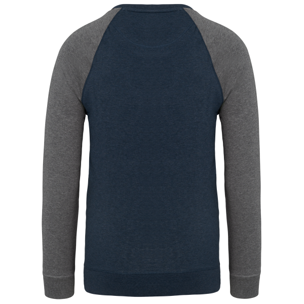 Sweat-shirt French Terry Bio bicolore col rond manches raglan homme – Image 14