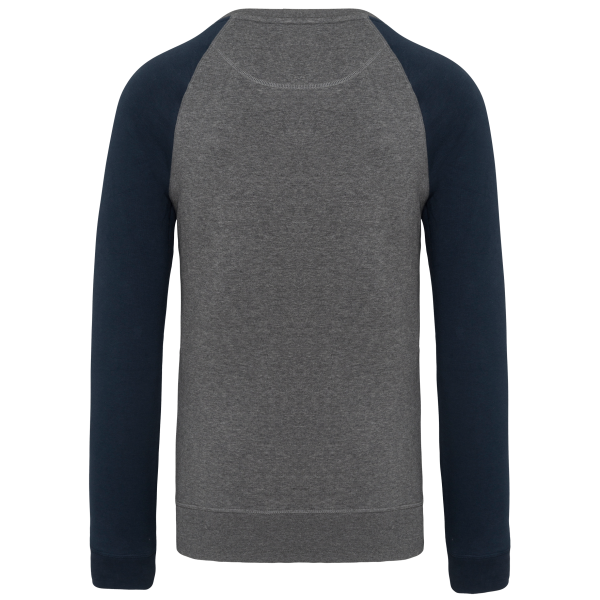 Sweat-shirt French Terry Bio bicolore col rond manches raglan homme – Image 18