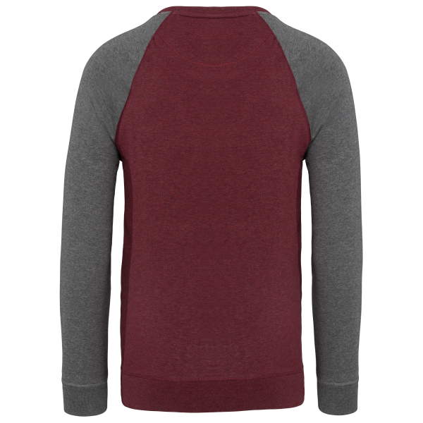 Sweat-shirt French Terry Bio bicolore col rond manches raglan homme – Image 20