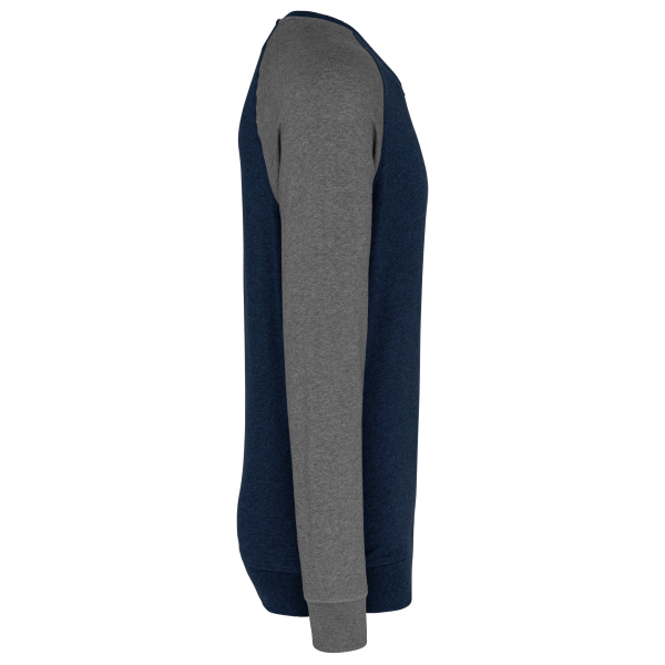 Sweat-shirt French Terry Bio bicolore col rond manches raglan homme – Image 15