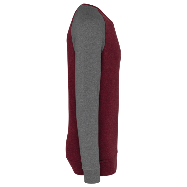 Sweat-shirt French Terry Bio bicolore col rond manches raglan homme – Image 21