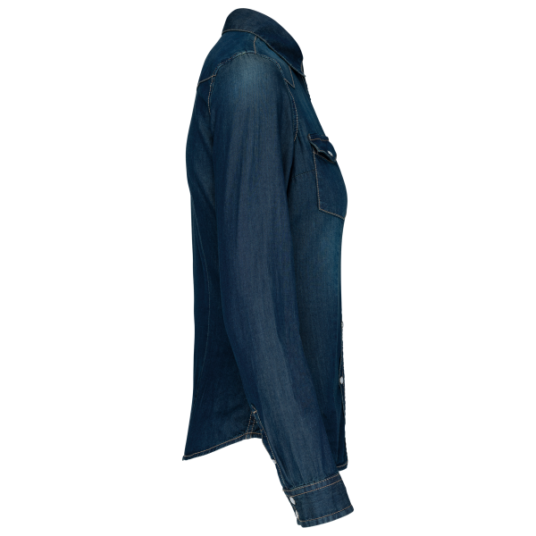Chemise denim manches longues femme – Image 15