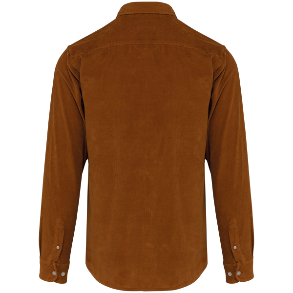 Chemise manches longues en velours homme – Image 5