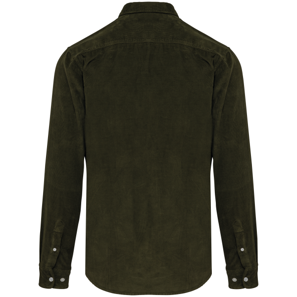 Chemise manches longues en velours homme – Image 9