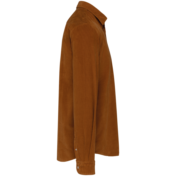 Chemise manches longues en velours homme – Image 6