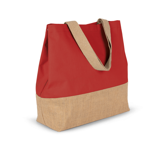 Sac shopping en toiles de coton et jute – Image 9