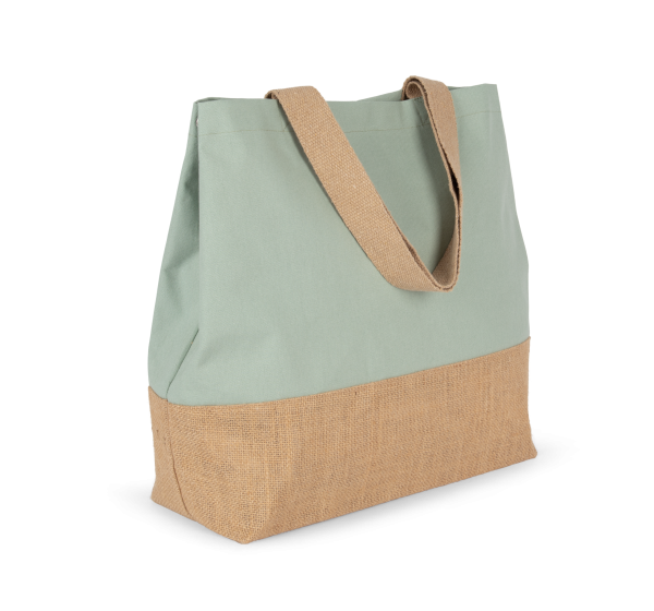 Sac shopping en toiles de coton et jute – Image 15