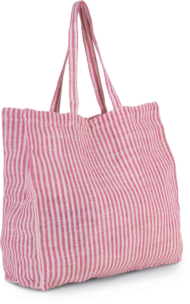 Sac shopping à rayures en juco – Image 7