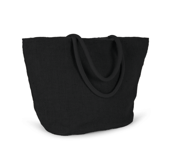 Sac shopping en fils de jute tressée, effet toile tricotée – Image 4