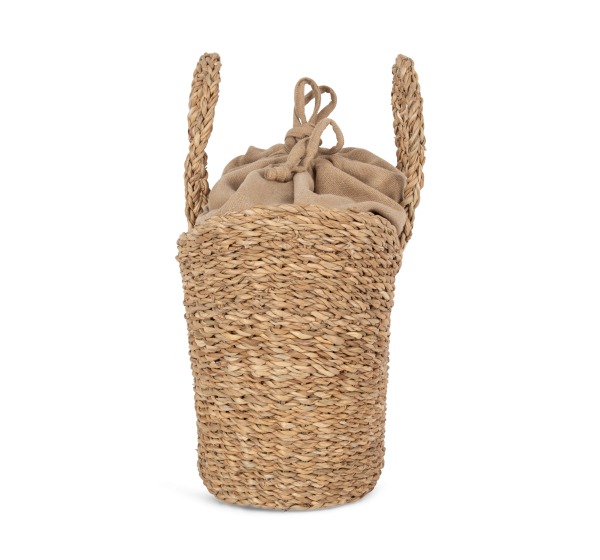 Sac panier demi-lune en jonc de mer – Image 5