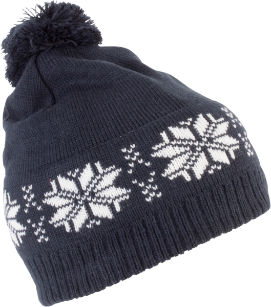 Bonnet de Noël tricoté motif étoiles – Image 9