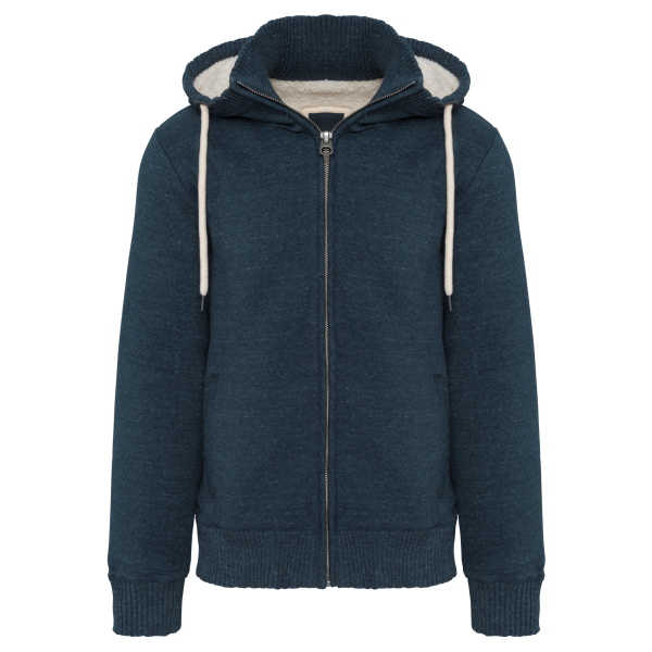 Veste vintage molleton doublée sherpa homme