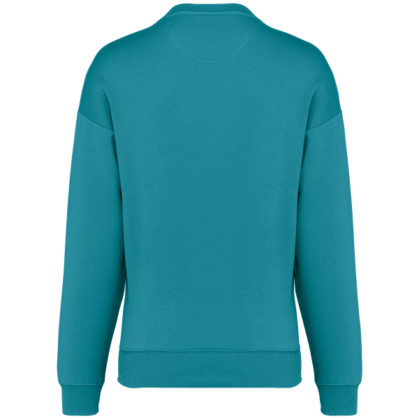 Sweat-shirt écoresponsable à col rond oversize unisexe – Image 12