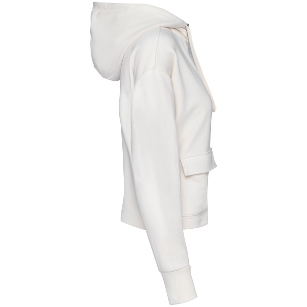 Sweat-shirt écoresponsable zippé à capuche French Terry femme – Image 13