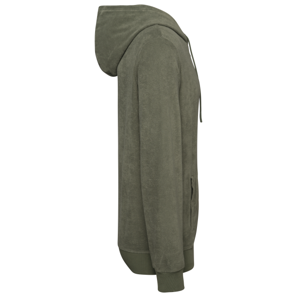 Sweat-shirt écoresponsable en éponge zippé à capuche homme – Image 13