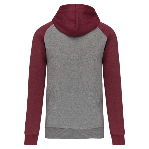 Sweat-shirt à capuche bicolore unisexe – Image 12