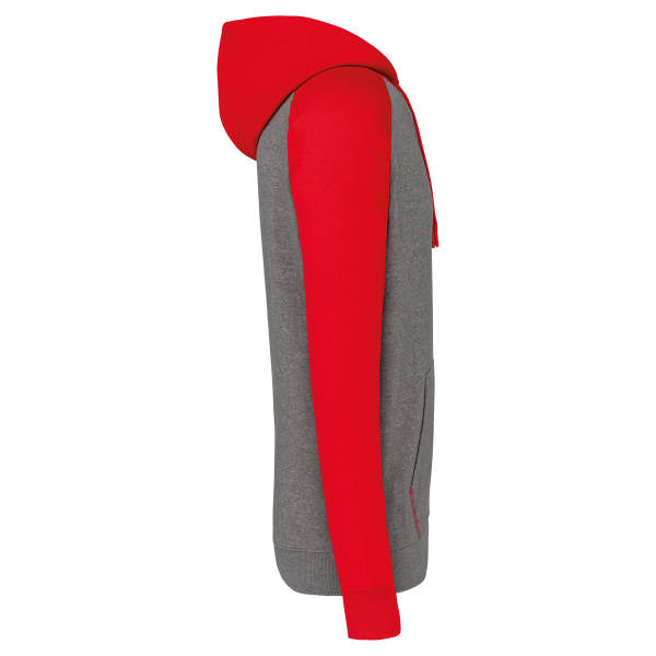 Sweat-shirt à capuche bicolore unisexe – Image 11