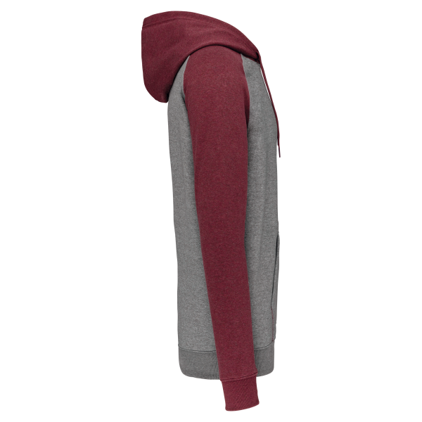 Sweat-shirt à capuche bicolore unisexe – Image 13