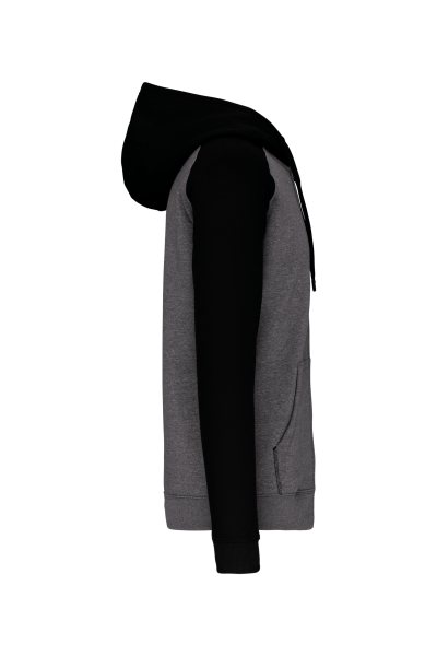 Veste molleton zippée capuche bicolore unisexe – Image 14