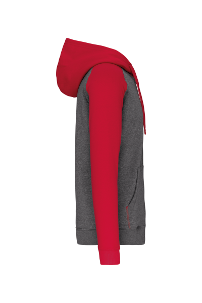 Veste molleton zippée capuche bicolore unisexe – Image 18