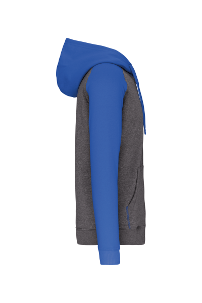 Veste molleton zippée capuche bicolore unisexe – Image 20