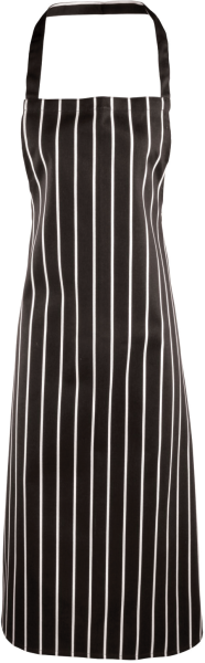 Tablier à bavette rayé