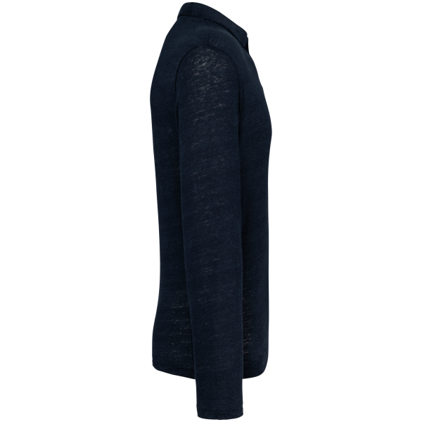 Polo manches longues en lin homme – Image 10